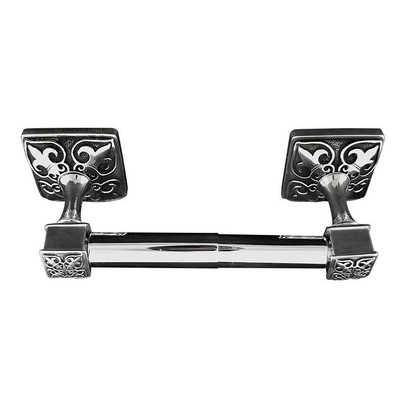 Vicenza Hardware Spring Toilet Paper Holder in Antique Silver
