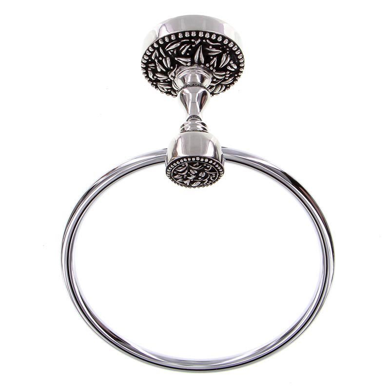 Vicenza Hardware 6 1/4" Towel Ring in Antique Silver
