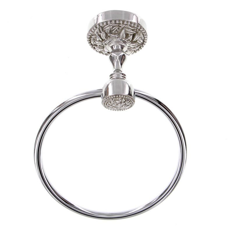 Vicenza Hardware 6 1/4" Towel Ring in Polished Silver