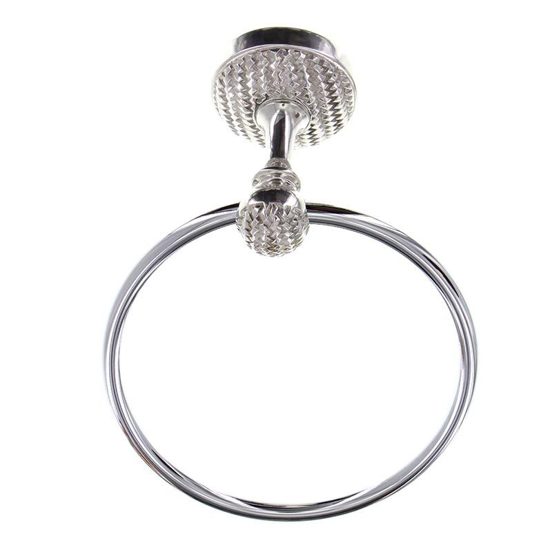 Vicenza Hardware Towel Ring in Polished Silver