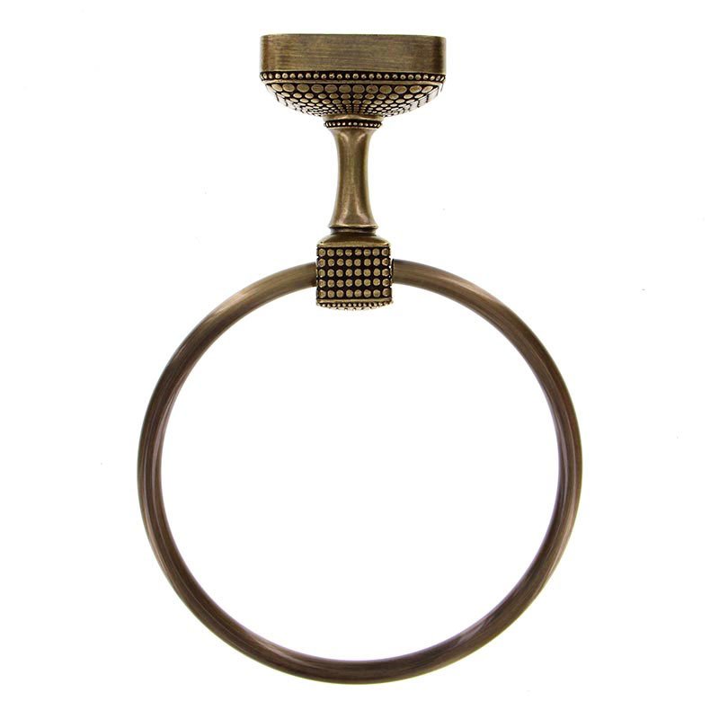 Vicenza Hardware Towel Ring in Antique Brass