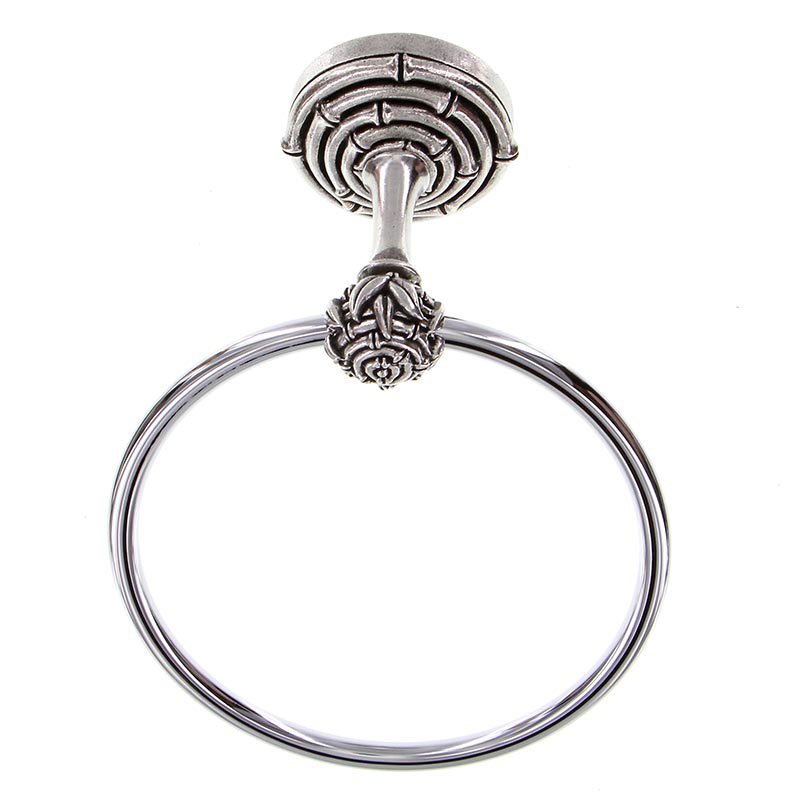 Vicenza Hardware Bamboo Towel Ring in Vintage Pewter