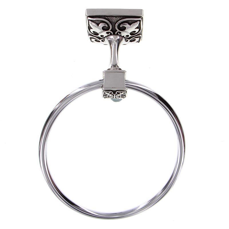 Vicenza Hardware Towel Ring in Antique Silver