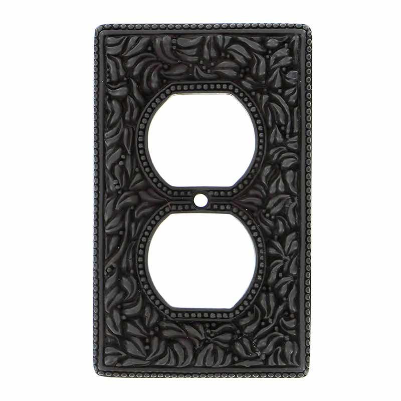 Vicenza Hardware Duplex Outlet Switchplate in Oil Rubbed Bronze