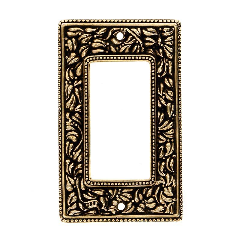 Vicenza Hardware Single GFI ( Rocker ) Switchplate in Antique Gold