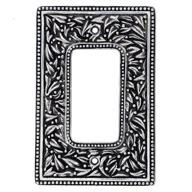 Vicenza Hardware Single GFI ( Rocker ) Switchplate in Antique Silver