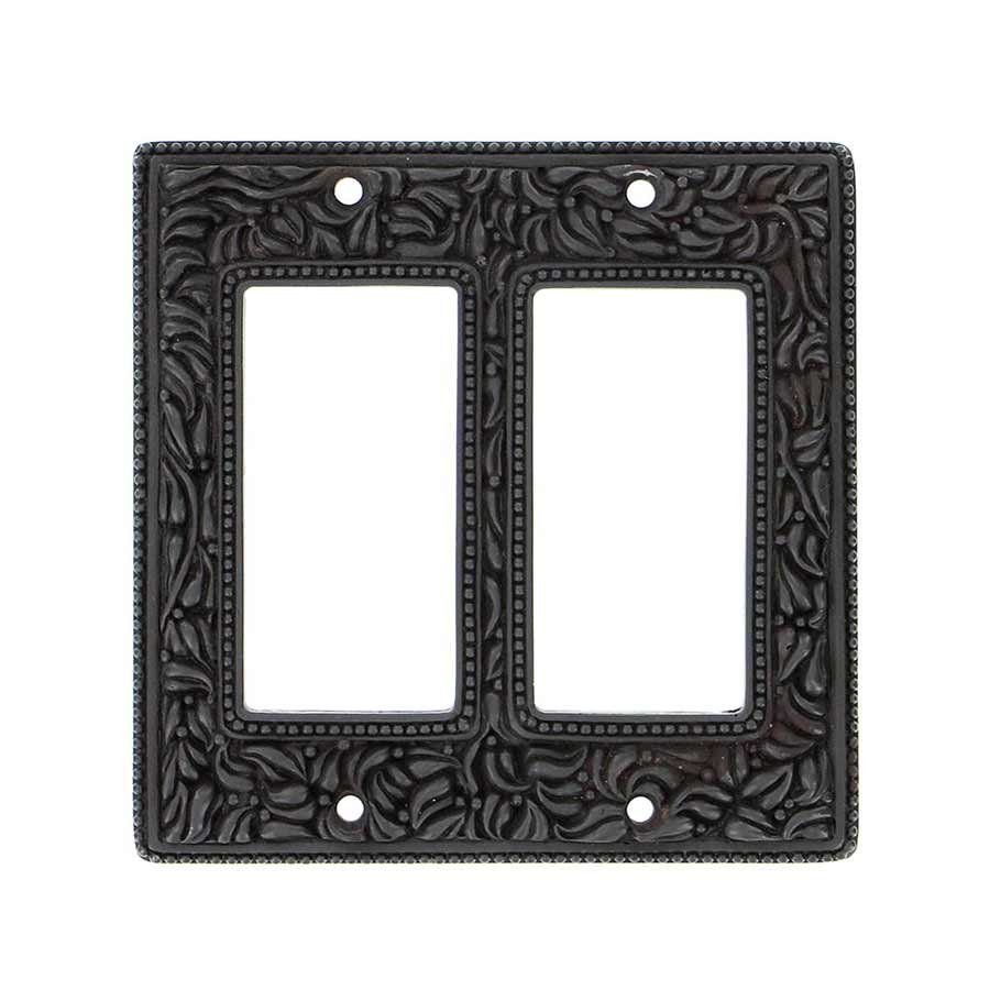 Vicenza Hardware Double GFI ( Rocker ) Switchplate in Oil Rubbed Bronze