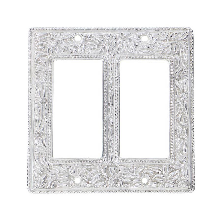 Vicenza Hardware Double GFI ( Rocker ) Switchplate in Polished Nickel