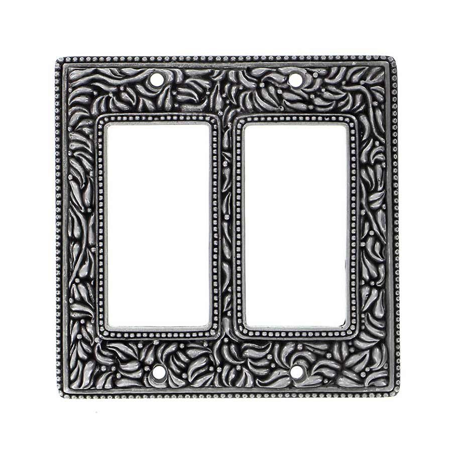 Vicenza Hardware Double GFI ( Rocker ) Switchplate in Vintage Pewter