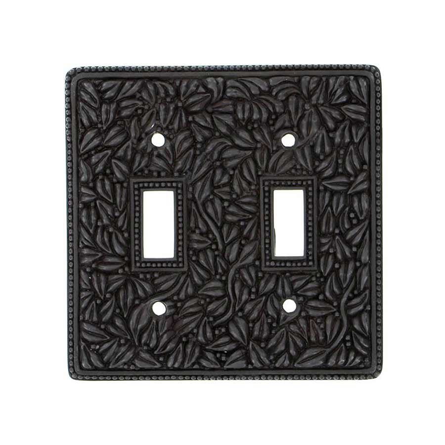 Vicenza Hardware Double Toggle Switchplate in Oil Rubbed Bronze