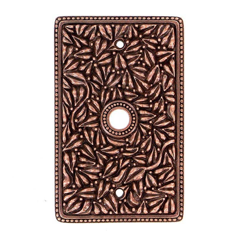 Vicenza Hardware TV Cable Outlet Switchplate in Antique Copper