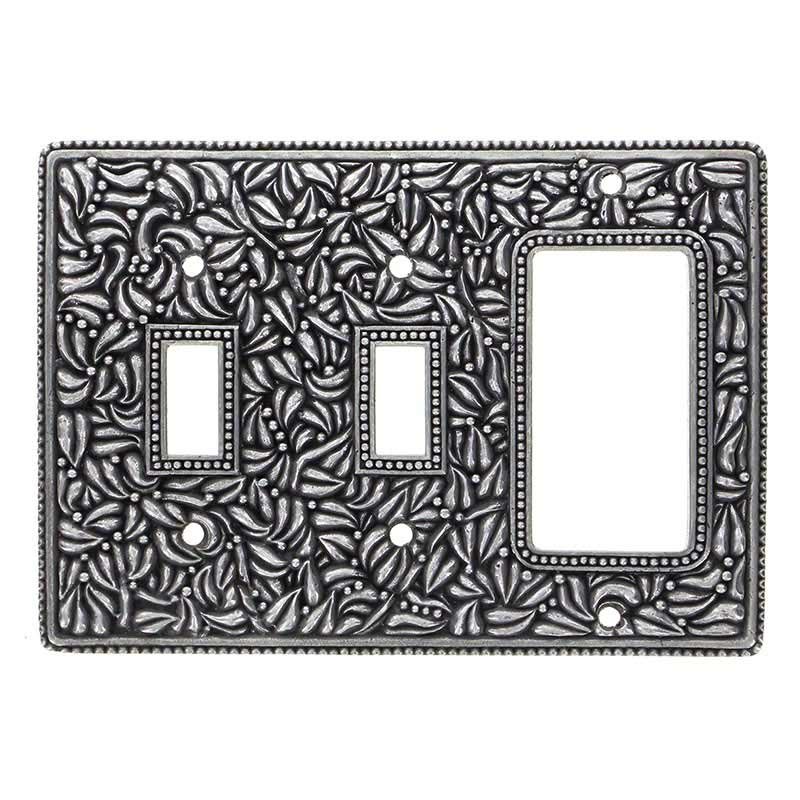 Vicenza Hardware Double Toggle / Single GFI (Rocker) in Vintage Pewter