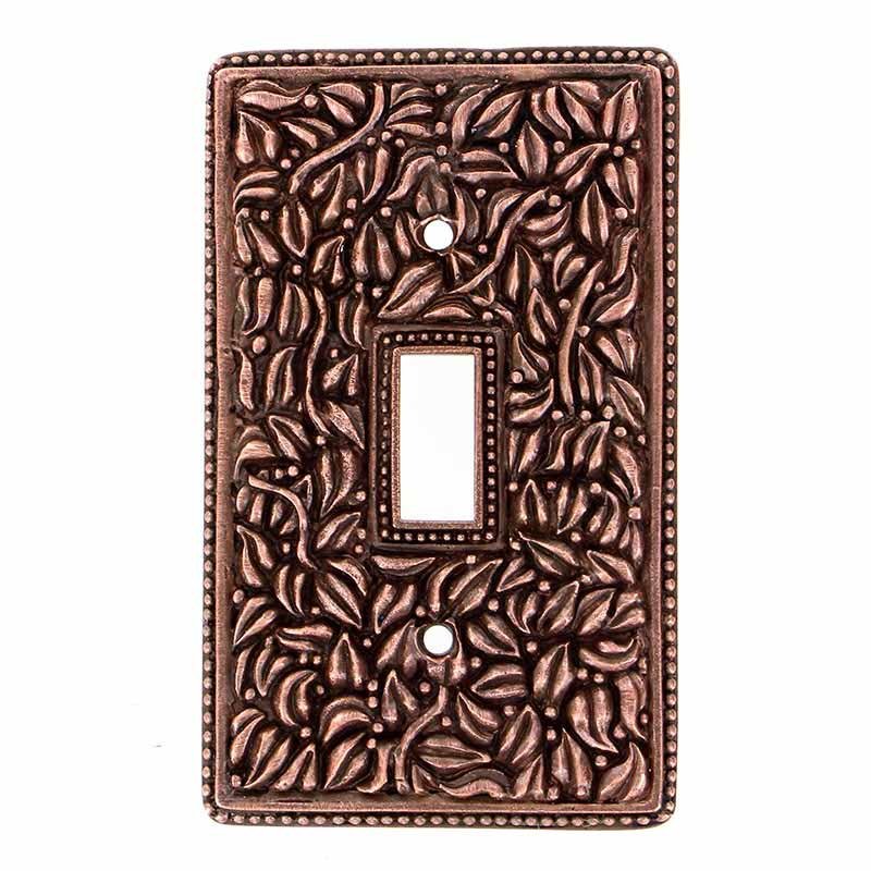 Vicenza Hardware Single Toggle Jumbo Switchplate in Antique Copper