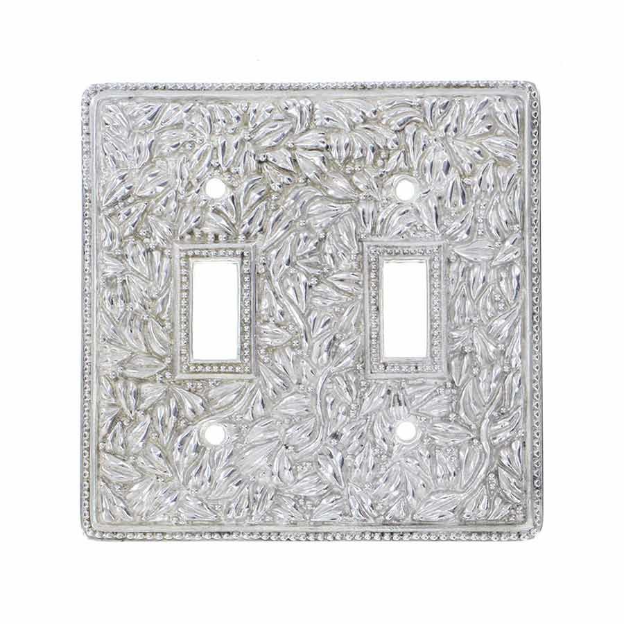 Vicenza Hardware Double Toggle Jumbo Switchplate in Polished Silver