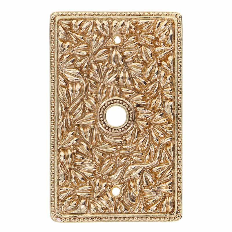 Vicenza Hardware Single Cable Jumbo Switchplate in Polished Gold