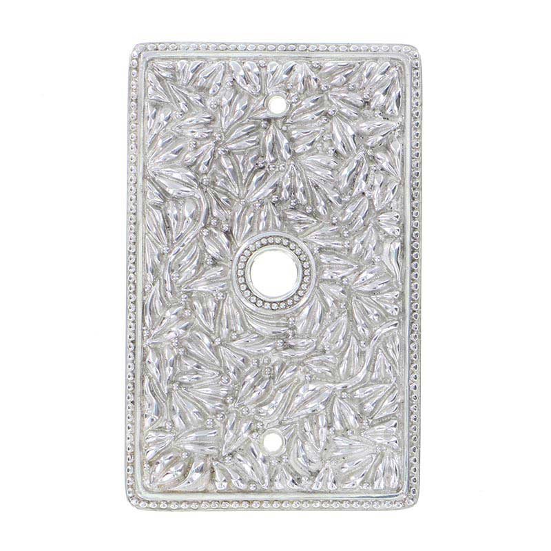 Vicenza Hardware Single Cable Jumbo Switchplate in Polished Silver
