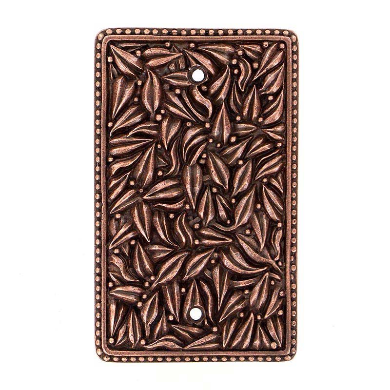 Vicenza Hardware Single Blank Jumbo Switchplate in Antique Copper