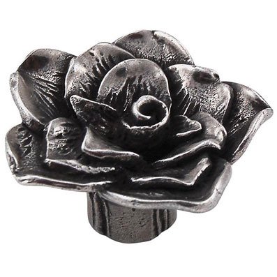 Vicenza Hardware 1 1/4" Rose Knob in Antique Silver