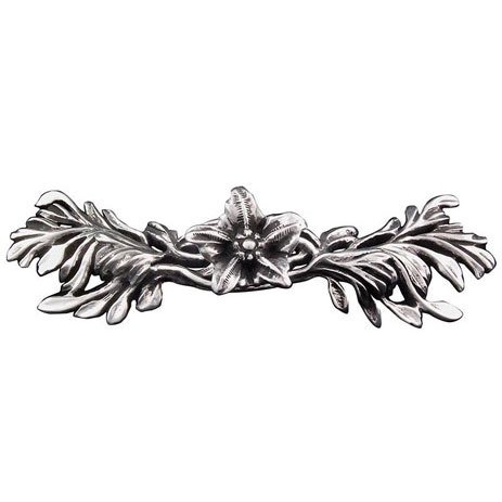 Vicenza Hardware 3" Centers Lily Pull in Antique Silver