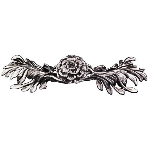 Vicenza Hardware 3" Centers Carnation Pull in Antique Silver