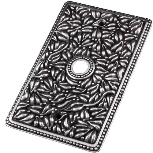 Vicenza Hardware Single Cable Jumbo Switchplate in Antique Silver