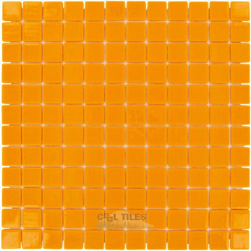 Vidrepur 1" x 1" Colors Recycled Glass Tile in Orange Burst