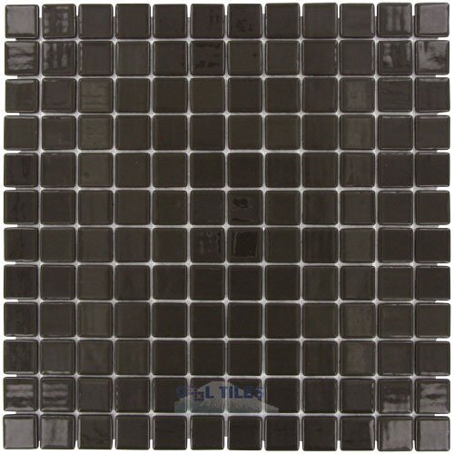 Vidrepur 1" x 1" Colors Recycled Glass Tile in Dark Chocolate