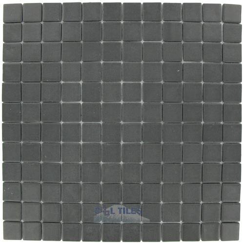 Vidrepur 1" x 1" Recycled Glass Tile on 12 1/2" x 12 1/2" Mesh Backed Sheet in Dark Gray