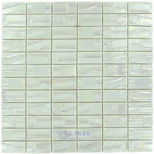 Vidrepur 1" x 2" Recycled Glass Tile on 12 3/8" x 12 3/8" Mesh Backed Sheet in Venus