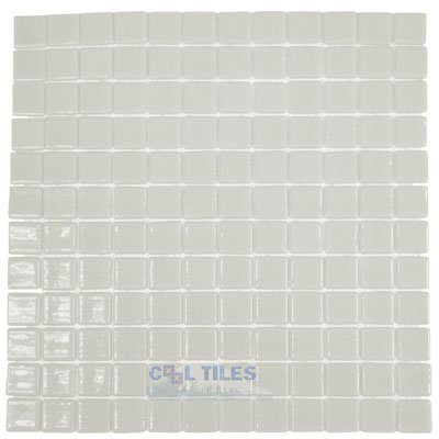 Vidrepur Recycled Glass Tile Mesh Backed Sheet in Clear Grey