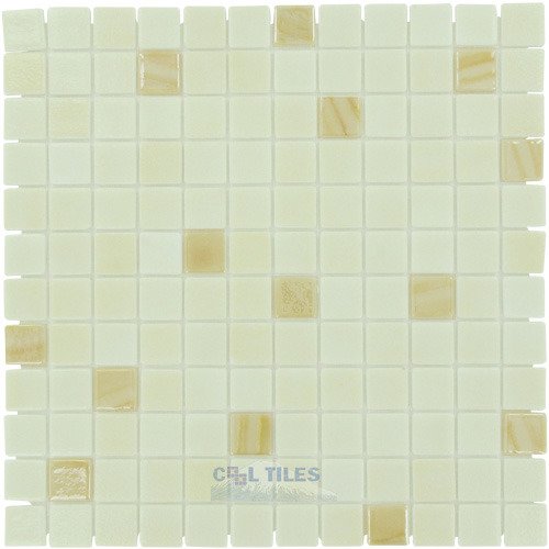 Vidrepur 1" x 1" Color + Recycled Glass Tile in Osdiana