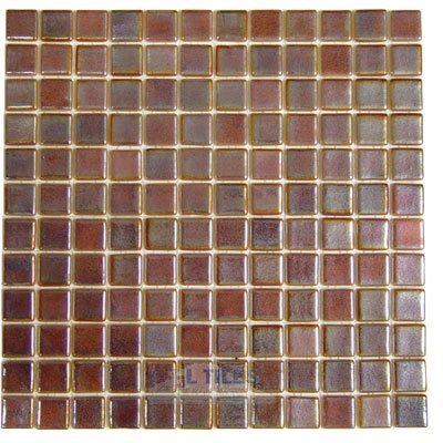 Vidrepur Recycled Glass Tile Mesh Backed Sheet in Bronze/Black Iridescent
