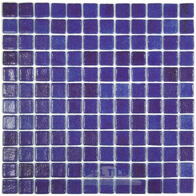 Vidrepur Recycled Glass Tile Mesh Backed Sheet in Fog Navy Blue