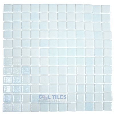 Vidrepur Recycled Glass Tile Mesh Backed Sheet in Fog Clear Sky Blue Slip-Resistant