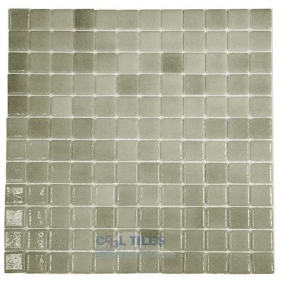 Vidrepur Recycled Glass Tile Mesh Backed Sheet in Fog Grey