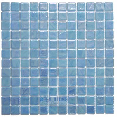 Vidrepur Recycled Glass Tile Mesh Backed Sheet in Brushed Blue