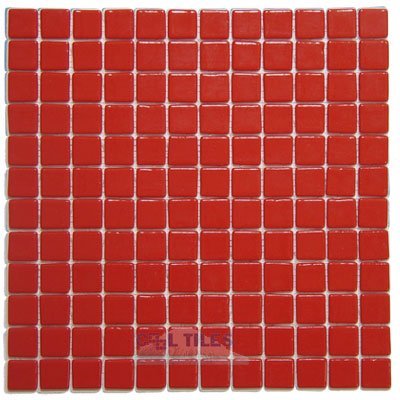 Vidrepur Recycled Glass Tile Mesh Backed Sheet in Red