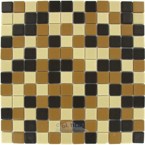 Vidrepur 1" x 1" Recycled Glass Tile on 12 1/2" x 12 1/2" Mesh Backed Sheet in Beach Mix