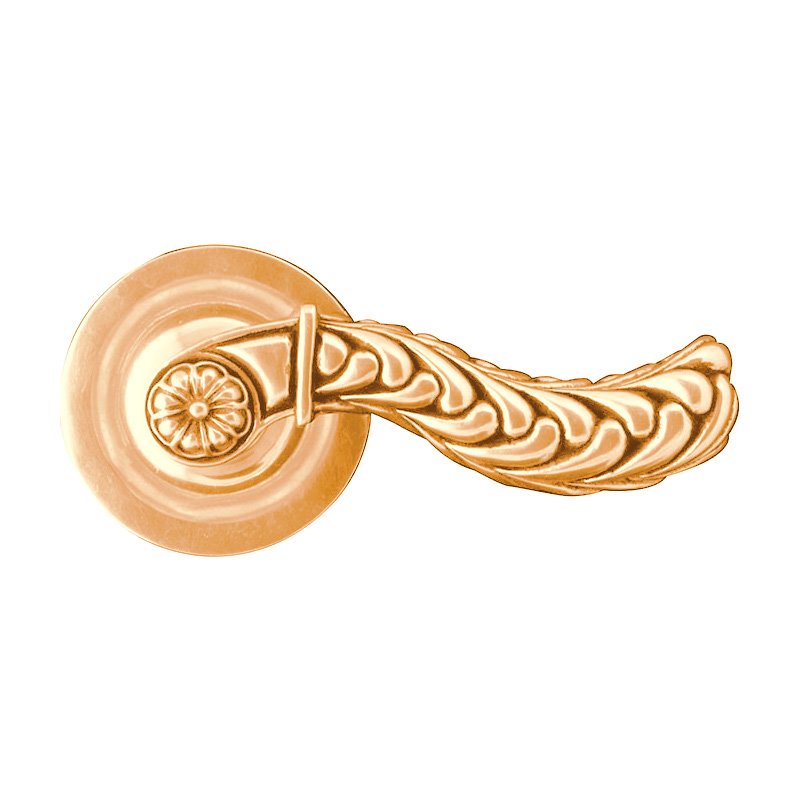 Vicenza Hardware Passage Liscio Right Handed Door Lever Set in Polished Gold