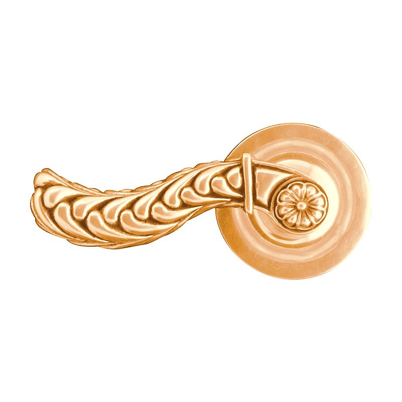 Vicenza Hardware Privacy Liscio Left Handed Door Lever in Polished Gold