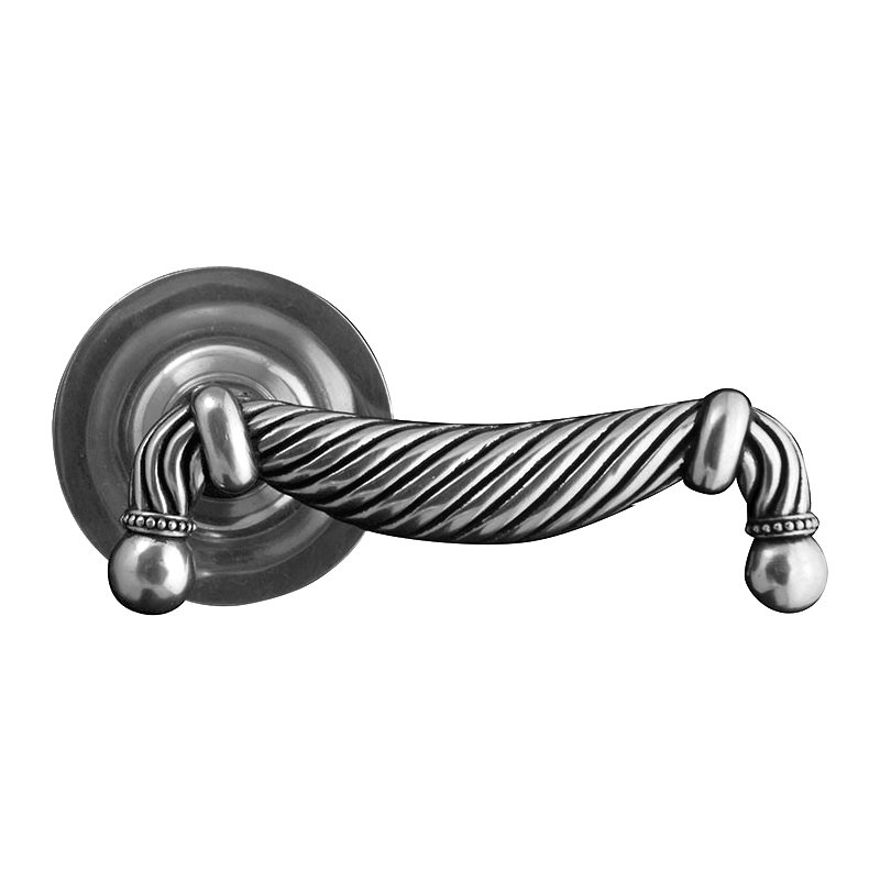Vicenza Hardware Privacy Equestre Right Handed Door Lever in Vintage Pewter