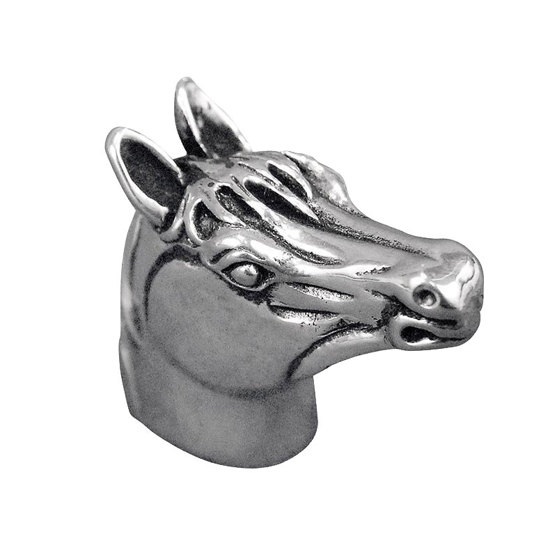Vicenza Hardware Small Horse Head Knob in Vintage Pewter