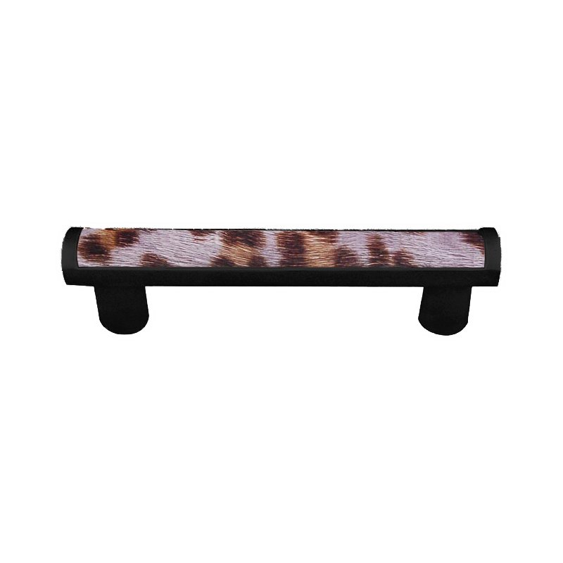 Vicenza Hardware 3" Centers Pull with Insert in Oil Rubbed Bronze with Gray Fur Insert