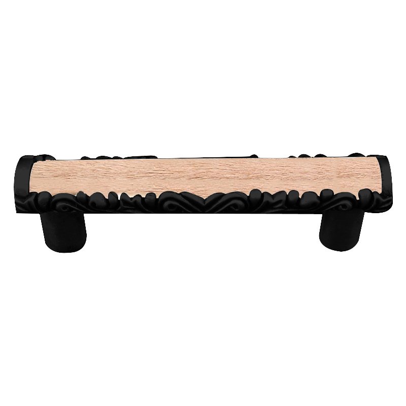 Vicenza Hardware 3" Centers Pull with Insert in Oil Rubbed Bronze with Tan Fur Insert