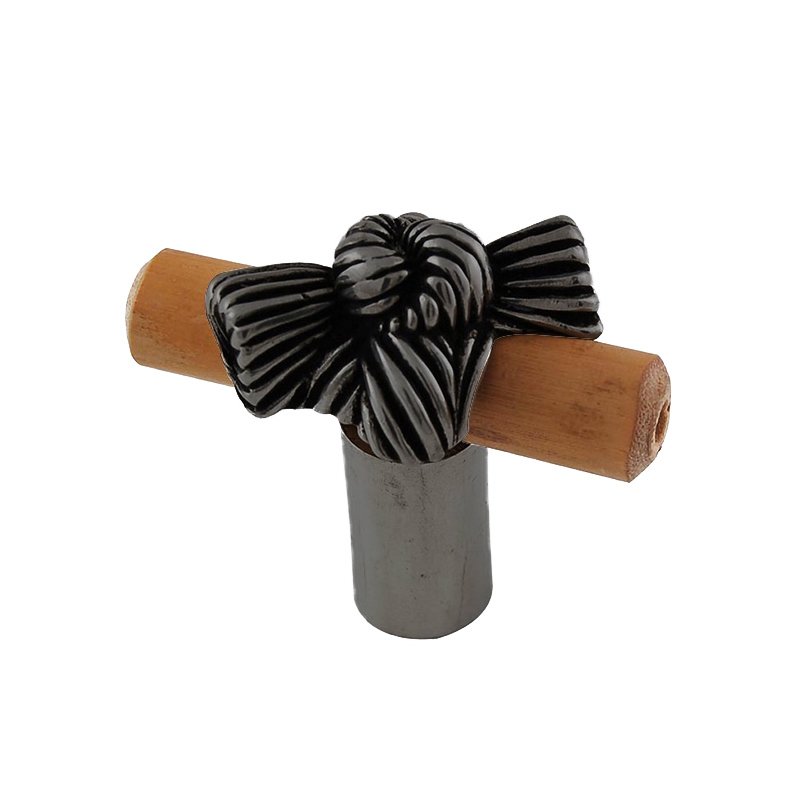 Vicenza Hardware Real Bamboo And Knot Knob in Gunmetal