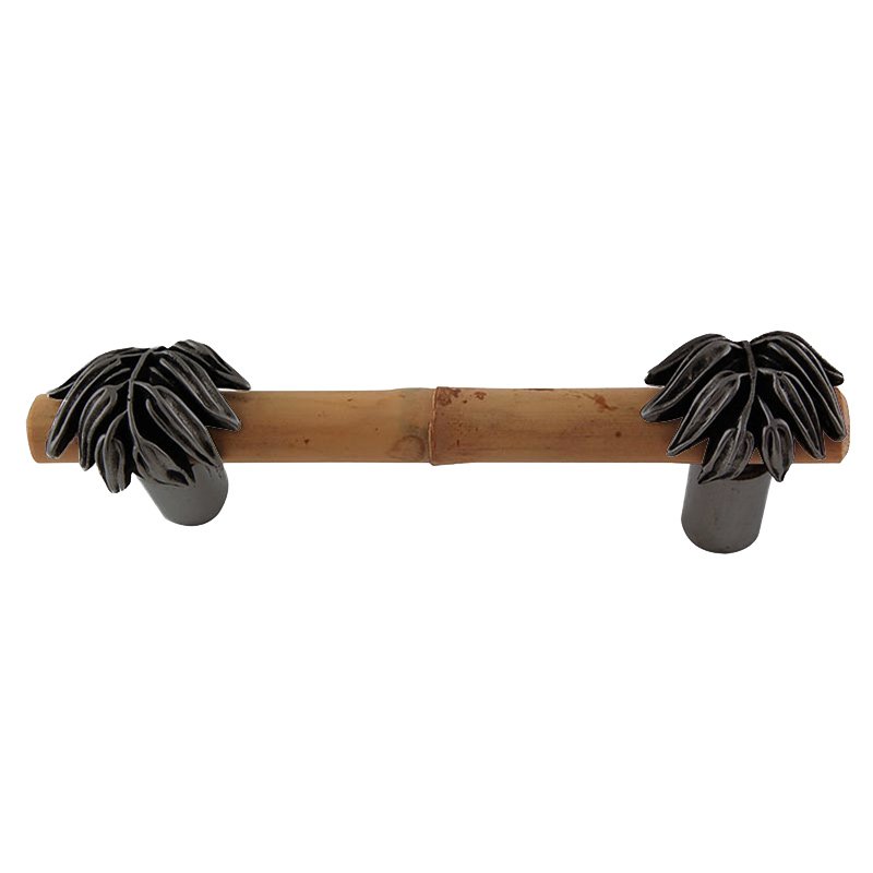 Vicenza Hardware Real Bamboo And Leaf Handle in Gunmetal