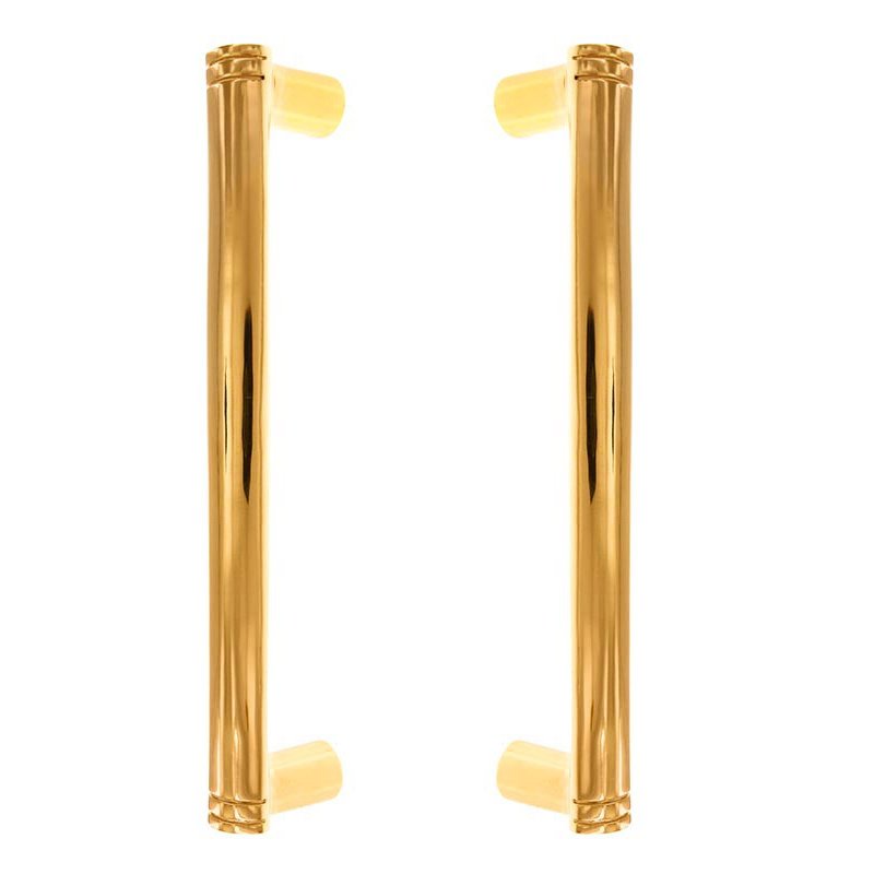 Vicenza Hardware 9" Centers Back to Back Pull in Polished Gold