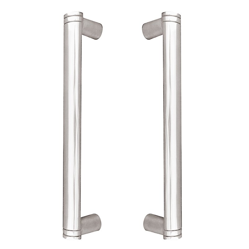 Vicenza Hardware 9" Centers Back to Back Pull in Polished Silver