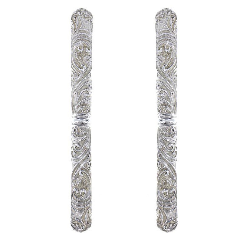 Vicenza Hardware 9" Centers Rounded End Back to Back Pull in Polished Silver