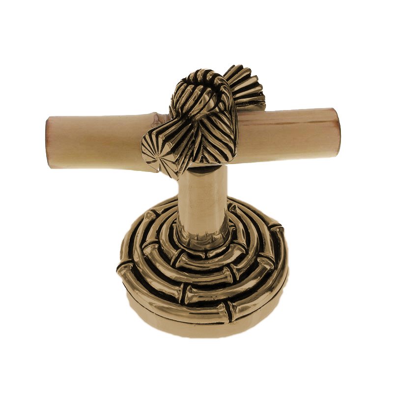 Vicenza Hardware Horizontal Bamboo Knot Robe Hook in Antique Brass